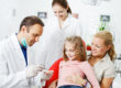 Young girl getting an exam at a family dental center